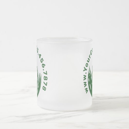 プロモーション気にランサービスロゴ名www フロストグラスマグカップ (中央)