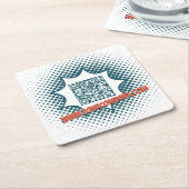 プロモーション清掃カスタムサービスWWW スクエアペーパーコースター (アングル)