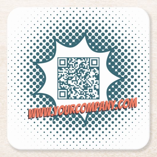 プロモーション清掃カスタムサービスWWW スクエアペーパーコースター (正面)