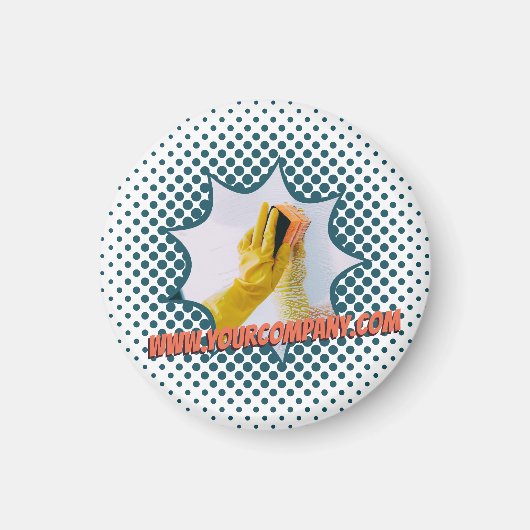 プロモーション清掃カスタムサービスWWW マグネット (正面)