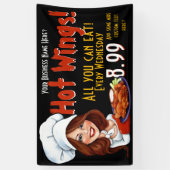 プロモーション熱い翼。バッファローチキンカスタマイズ.! 横断幕 (縦)