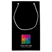 プロモーション用カスタムテンプレート ここにあなたのテキストロゴを スモールペーパーバッグ (裏面)