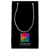 プロモーション用カスタムテンプレート ここにあなたのテキストロゴを スモールペーパーバッグ (正面)