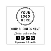 プロモーション用ビジネスロゴソーシャルメディア セルフインキングスタンプ (デザイン)