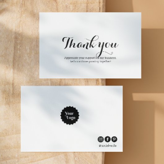 プロモーション用品は白黒ありがとう 名刺