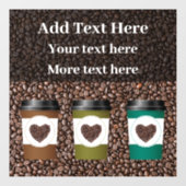 プロモーション用喫茶店の窓に貼るシールの看板 ウィンドウサイン (シート)