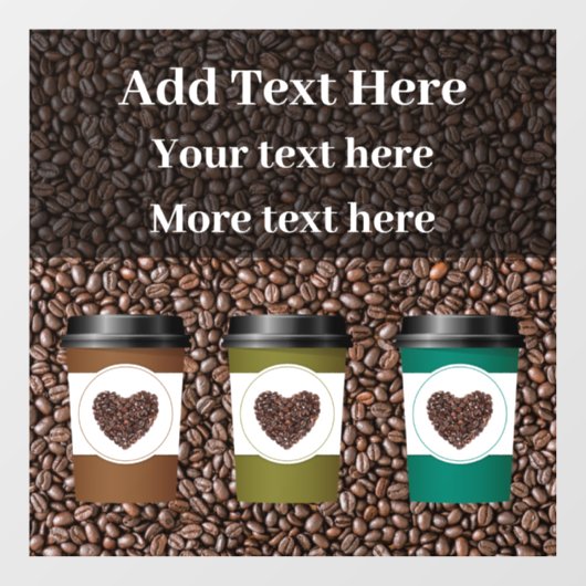 プロモーション用喫茶店の窓に貼るシールの看板 ウィンドウサイン (シート)