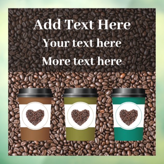 プロモーション用喫茶店の窓に貼るシールの看板 ウィンドウサイン (シート3)