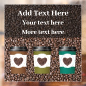 プロモーション用喫茶店の窓に貼るシールの看板 ウィンドウサイン (シート2)