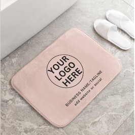 プロモーション赤面ピンクビジネスロゴ&文字 バスマット
