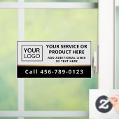 プロモーション追加ロゴ白黒ビジネスサービス ウィンドウサイン (ホーム)