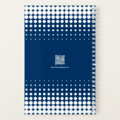 プロモーション ハーフトーン 青 白 小規模ビジネス ノートブック (裏面)