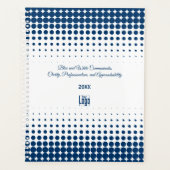 プロモーション ブルー ホワイト 小規模ビジネス アポイントメント プランナー手帳 (正面)