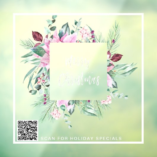 *～*プロモーション・ポインセティアAP20クリスマスQR ウィンドウサイン (シート3)