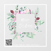 *~*プロモーション・ポインセティアAP20クリスマスQR ウィンドウサイン (シート)