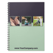 プロモーション 紫と青の看護師 高齢者ケア ノートブック (正面)