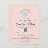 プロモーションBe SafeロゴヘアドレッサーQRコードバラ 案内ポストカード (正面/裏面)