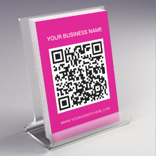 プロモーションQRコードマーケティングホットピンク チラシ