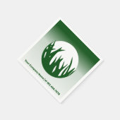 プロモーショ気にンローングサービスグリーン紙 スタンダードカクテルナプキン (角)