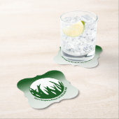 プロモーショ気にンローンサービスグリーンロゴ ペーパーコースター (インサイチュ)