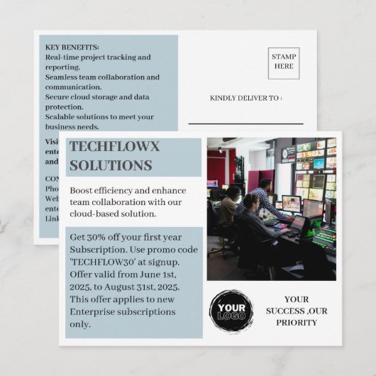 プロモ企業のーションまたは割引 ポストカード (正面/裏面)