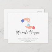 プロモ実在ートの顧客リード ポストカード (正面/裏面)