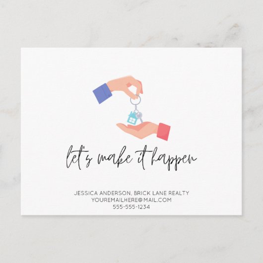 プロモ実在ートの顧客リード ポストカード (正面)