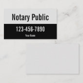 プロモ淡い色のノグレーと黒の公証人 名刺 (正面/裏面)