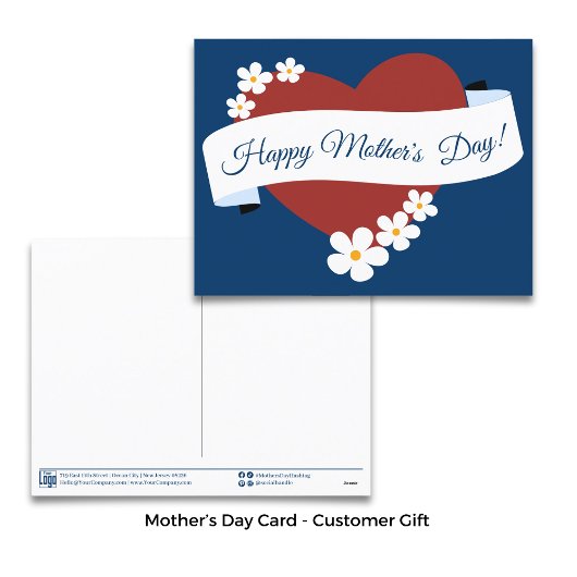 プロモ赤いハートハッピーマザーズデイ シーズンポストカード