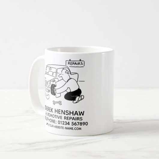 プロモ車のーコーヒーマグの修復 コーヒーマグカップ (正面左)