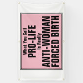 プロライフはアンチ強制誕生 横断幕 (縦)