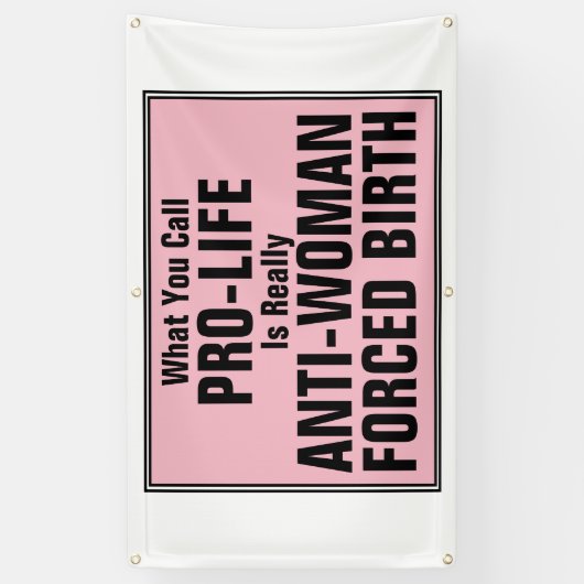 プロライフはアンチ強制誕生 横断幕 (縦)