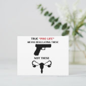 プロライフはガンワードアートを規制 ポストカード (スタンド正面)