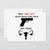 プロライフはガンワードアートを規制 ポストカード (正面/裏面)