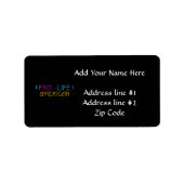 プロライフアメリカ人 ラベル (正面)