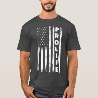 プロライフアメリカ国旗動揺してヴィンテージ Tシャツ