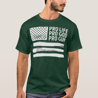 プロライフプロ神プロ銃アメリカ愛国者 Tシャツ