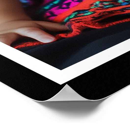 プロライフベイビー 美しいスペインの赤ちゃん女の子 ポスター (角)