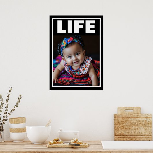 プロライフベイビー 美しいスペインの赤ちゃん女の子 ポスター (キッチン)