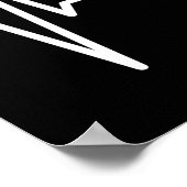 プロライフベビー心拍パルスEKG：キリスト教信仰 ポスター (角)