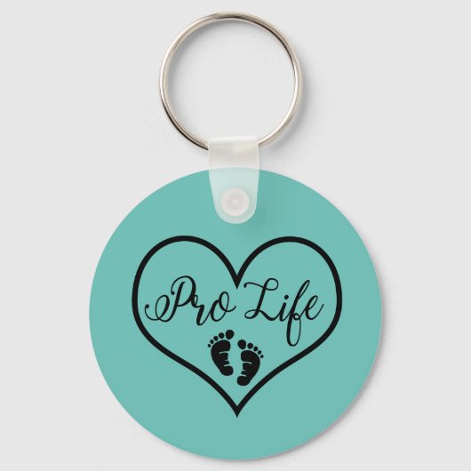 プロライフベビー足キーチェーン キーホルダー (正面)