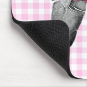 プロライフベビー足跡オンギンガム マウスパッド (コーナー)