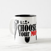 プロライフ引用文とベビー機器 ツートーンマグカップ (正面左)