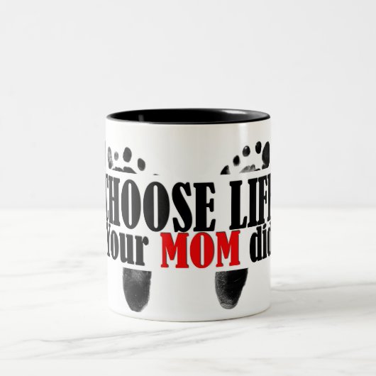 プロライフ引用文とベビー機器 ツートーンマグカップ (中央)