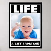 プロライフ笑顔男の赤ちゃんライフポスター ポスター (正面)