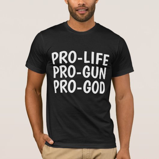 プロライフPRO-GUN PRO-GOD Tシャツ (正面)
