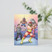 プロレスラー スチール チェア バースデー ポストカード (スタンド正面)