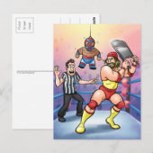 プロレスラー スチール チェア バースデー ポストカード (正面/裏面)