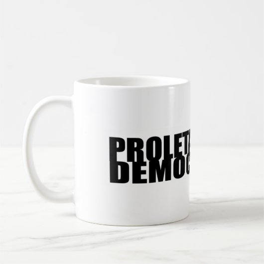 プロレタリアの民主主義のマグ コーヒーマグカップ (左)