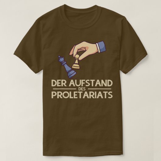 プロレタリアチェスおもしろい選手チェスの上昇 Tシャツ (デザイン正面)